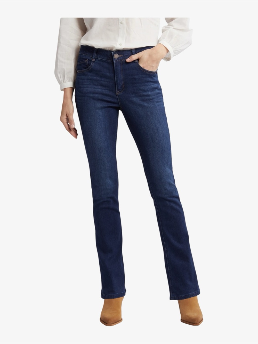 Wit & Wisdom Brittany High Waist Baby Bootcut Jeans in Blue Women’s Size 2 / 28
